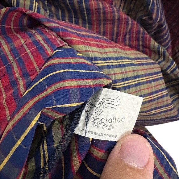 Donoratico By Ding Yong Plaid Fit & Flair Scoop Neck Short Dress Size Small - Picture 7 of 13